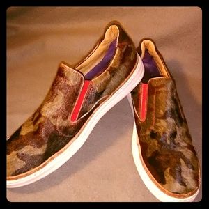 Robert Graham camo calf hair sneakers
